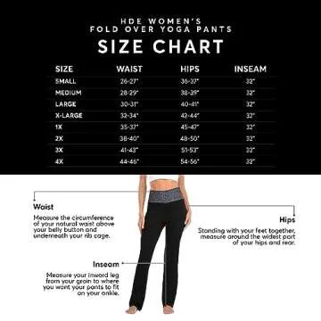 HDE Foldover Athletic Yoga Pants for Ultimate Comfort