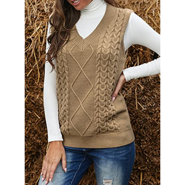 EVALESS Women's Sleeveless Sweater Vest - Soft & Stylish