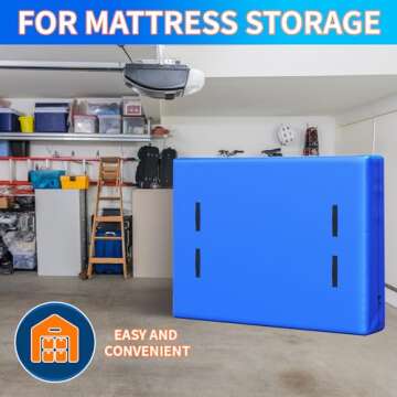 King Mattress Bag for Moving and Storage, Reusable Heavy Duty Tarp Waterproof King Size Bed Mattress Cover, Zippered Mattress Protector with 8 Strong Carrying Handles, 82’’ L x 79’’ W x 15’’ D