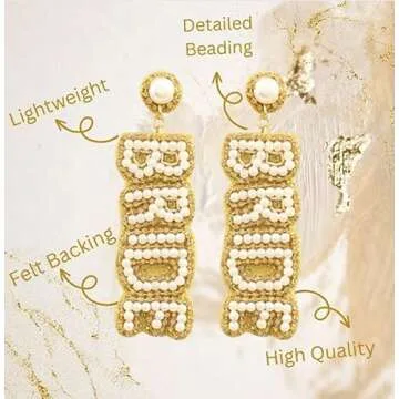 Elegant Bride Beaded Earrings with Pearl and Crystal Accents