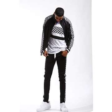 SCREENSHOT-Track Jacket Mens Urban Hip Hop Premium Track Jacket - Slim Fit Side Taping Sportswear Urbanwear Streetwear Top