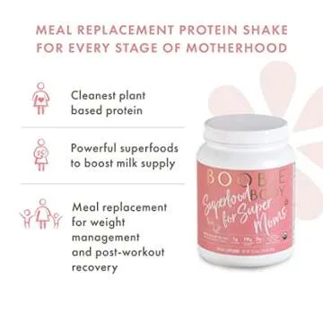 Boobie Body Superfood Protein Shake for Moms - Organic, Vegan, Lactation Support, Chocolate Bliss