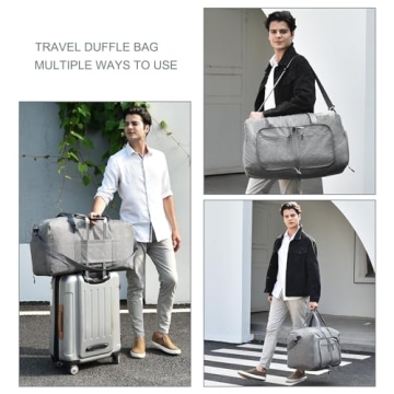Dimayar Foldable 65L Duffle Bag with Shoe Compartment