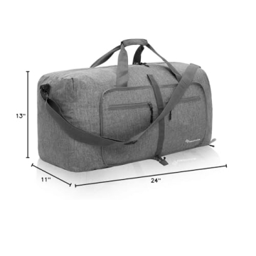 Dimayar Foldable 65L Duffle Bag with Shoe Compartment