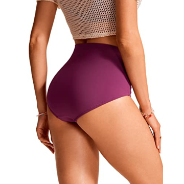 Flattering CRZ YOGA High Waisted Ruched Bikini Bottoms