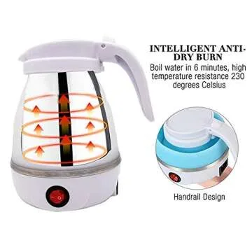 Portable Foldable Electric Kettle for Travel and Office