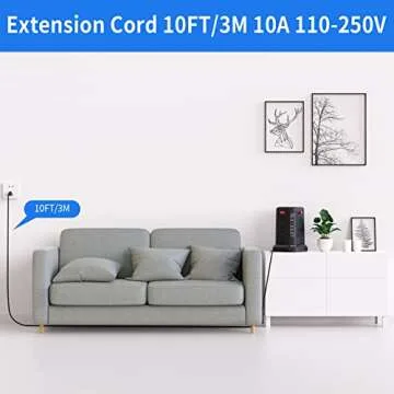 Surge Protector Power Strip Tower with USB and Night Light