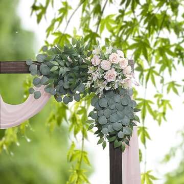 SHUOTAO 12Pcs Artificial Plants Silk Eucalyptus Leaves Greenery Stems Tall 29.5" Eucalyptus Stems Branches Floral Arrangement Decoration, Indoor Home Wedding Decor