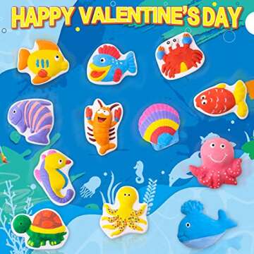 24 Pack Valentine's Day Cards for Kids with Plaster Painting Kit for School Classroom Valentine's Gift Exchange, Valentine's Party Favor for Kids, Valentine's Prize, Valentine's Art and Craft Activity