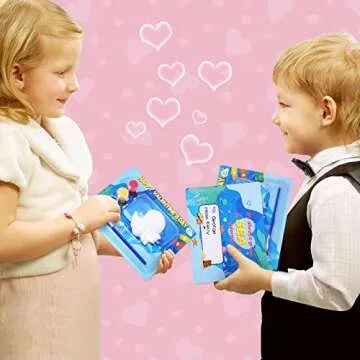 24 Pack Valentine's Day Cards for Kids with Plaster Painting Kit for School Classroom Valentine's Gift Exchange, Valentine's Party Favor for Kids, Valentine's Prize, Valentine's Art and Craft Activity