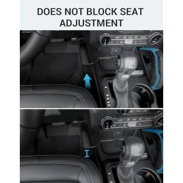 Ecarzo Center Console Shifter Storage Box for Bronco 2021-2024 2025 Accessories, Organizer Gear Shift Storage Tray Additional Interior Gear Side Storage Bronco Accessories 2/4 Door