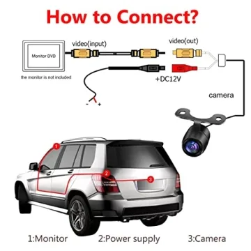 HD Wide Angle Waterproof Car Backup Camera with 2 Mounts