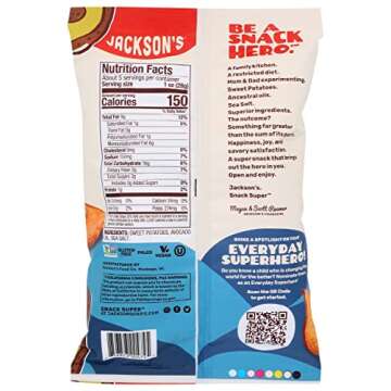 Jackson's Avocado Oil Sweet Potato Chips, Sea Salt 5 oz