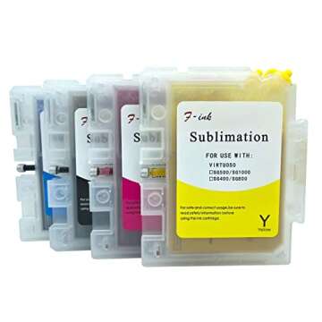 F-INK Prefilled Sublimation Ink Cartridge Compatible with Sublijet Sawgrass Virtuoso SG400 and SG800...
