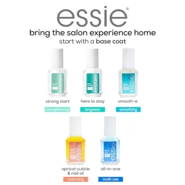 essie Nail Care, 8-Free Vegan, All In One Base Coat and Top Coat, strength and shine nail polish, 0.46 fl oz