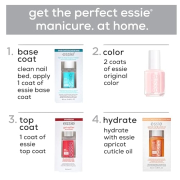essie Nail Care, 8-Free Vegan, All In One Base Coat and Top Coat, strength and shine nail polish, 0.46 fl oz