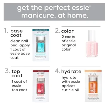 essie Nail Care, 8-Free Vegan, All In One Base Coat and Top Coat, strength and shine nail polish, 0.46 fl oz