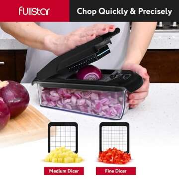 Fullstar Vegetable Chopper and Spiralizer - All in 1 Kitchen Tool for Effortless Meal Prep