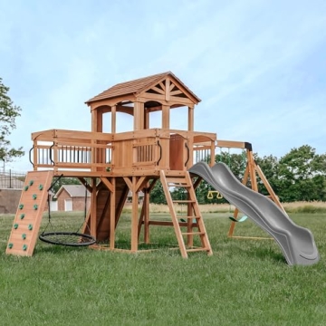 Sterling Point Wooden Swing Set for Outdoor Fun 3-12