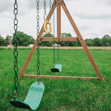 Sterling Point Wooden Swing Set for Outdoor Fun 3-12