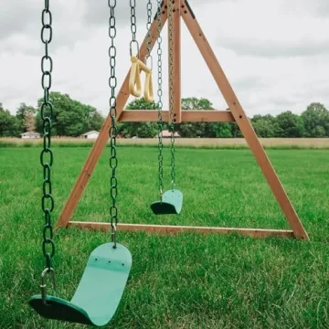 Sterling Point Wooden Swing Set for Outdoor Fun 3-12
