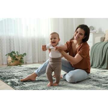 Wonnitar Area Rug 8x10 - Soft Washable Non-Slip Rug