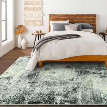 Wonnitar Area Rug 8x10 - Soft Washable Non-Slip Rug