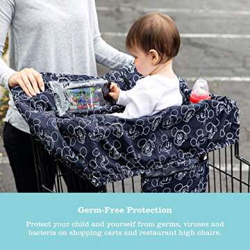 Mickey Mouse Shopping Cart & High Chair Cover for Babies