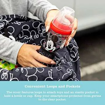 Mickey Mouse Shopping Cart & High Chair Cover for Babies