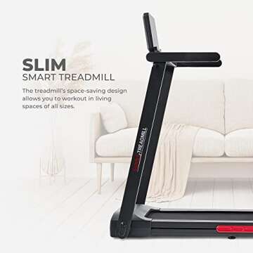 Sunny Health & Fitness Slim Folding Treadmill for Home Gym