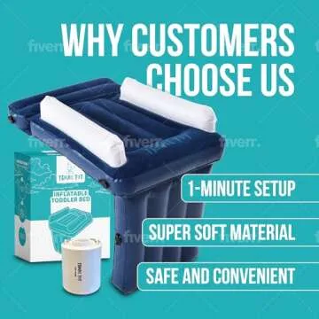 Inflatable Toddler Airplane Bed with Electric Pump