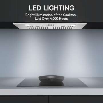 Hermitlux 30" Range Hood Insert - 600 CFM Power