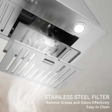 Hermitlux 30" Range Hood Insert - 600 CFM Power