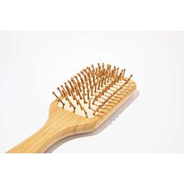 Custom Rhinestone Name Hair Brush Personalized gifts Natural Wooden Bamboo Brush (Wet/Curly/Thick/Dry & Damaged Hair) - Women & Men Hair Styling Tool Jewelry Gifts