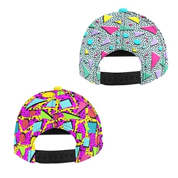 Trendy Neon 80s 90s Snapback Cap for All Seasons