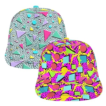 Trendy Neon 80s 90s Snapback Cap for All Seasons