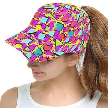 Trendy Neon 80s 90s Snapback Cap for All Seasons
