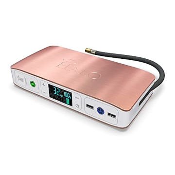 Halo Bolt Air 58830 mWh Portable Emergency Power Kit with Tire Pump and Car Charger - Rose Gold
