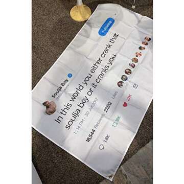 Probsin In This World You Either Crank That Soulja Boy Flag,3x5 Feet Banner,Funny Poster UV Resistance Fading & Durable Man Cave Wall Flag with Brass Grommets for College Dorm Room Decor