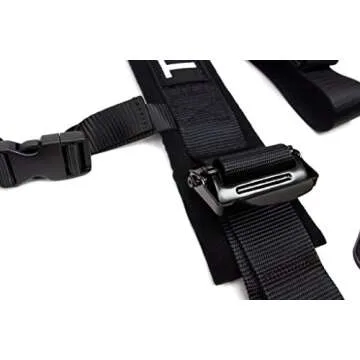 Tanaka Phantom Series Buckle 4 Point Safety Harness Set with Ultra Comfort Heavy Duty Shoulder Pads (Onyx)