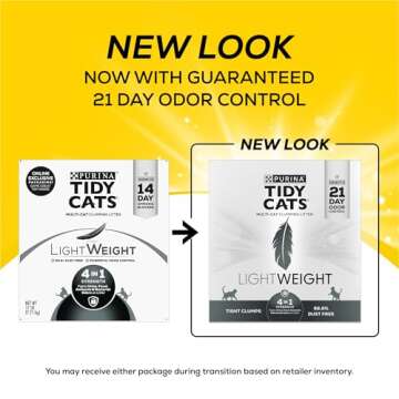 Purina Tidy Cats Multi Cat, Low Dust, Clumping Cat Litter, LightWeight 4-in-1 Strength - 17 lb. Box