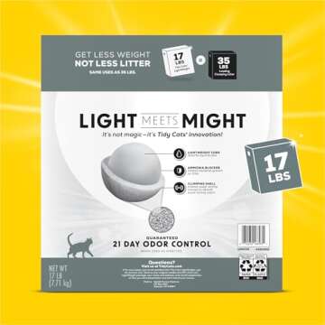 Purina Tidy Cats Multi Cat, Low Dust, Clumping Cat Litter, LightWeight 4-in-1 Strength - 17 lb. Box