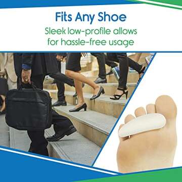 VIVEsole Hammer Toe Corrector for Men and Women (4pc) Cushioned Gel Straightener Loops - Toe Support Cushion Brace for Bunion Foot Relief, Feet Alignment, Curled, Claw, Crooked, Mallet Toes, 3 Loops