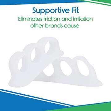 VIVEsole Hammer Toe Corrector for Men and Women (4pc) Cushioned Gel Straightener Loops - Toe Support Cushion Brace for Bunion Foot Relief, Feet Alignment, Curled, Claw, Crooked, Mallet Toes, 3 Loops