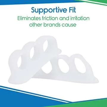 VIVEsole Hammer Toe Corrector for Men and Women (4pc) Cushioned Gel Straightener Loops - Toe Support Cushion Brace for Bunion Foot Relief, Feet Alignment, Curled, Claw, Crooked, Mallet Toes, 3 Loops