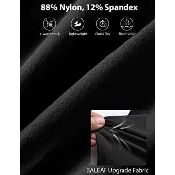 BALEAF Women's 3" Workout Shorts High Waisted Athletic Running Shorts with Liner Sports Lightweight Quick Dry Black M