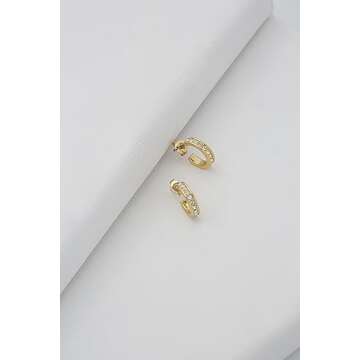 Ted Baker Seenita Nano Hoop Huggie Earrings - Rose Gold, Gold or Silver Tone Options