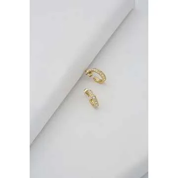 Ted Baker Seenita Nano Hoop Huggie Earrings - Rose Gold, Gold or Silver Tone Options