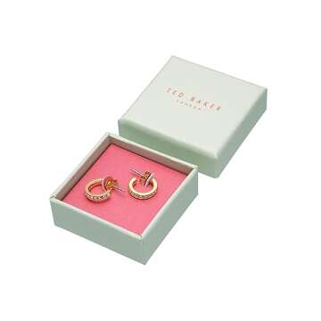 Ted Baker Seenita Nano Hoop Huggie Earrings - Rose Gold, Gold or Silver Tone Options