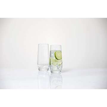 ZWIESEL GLAS Pure Longdrink Glass (Set of 6), Stylish Drinking Glasses for Long Drinks, Dishwasher-S...